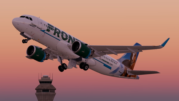 (8K) Frontier Airlines A320-251neo "Champ the Bronco" (N307FR)