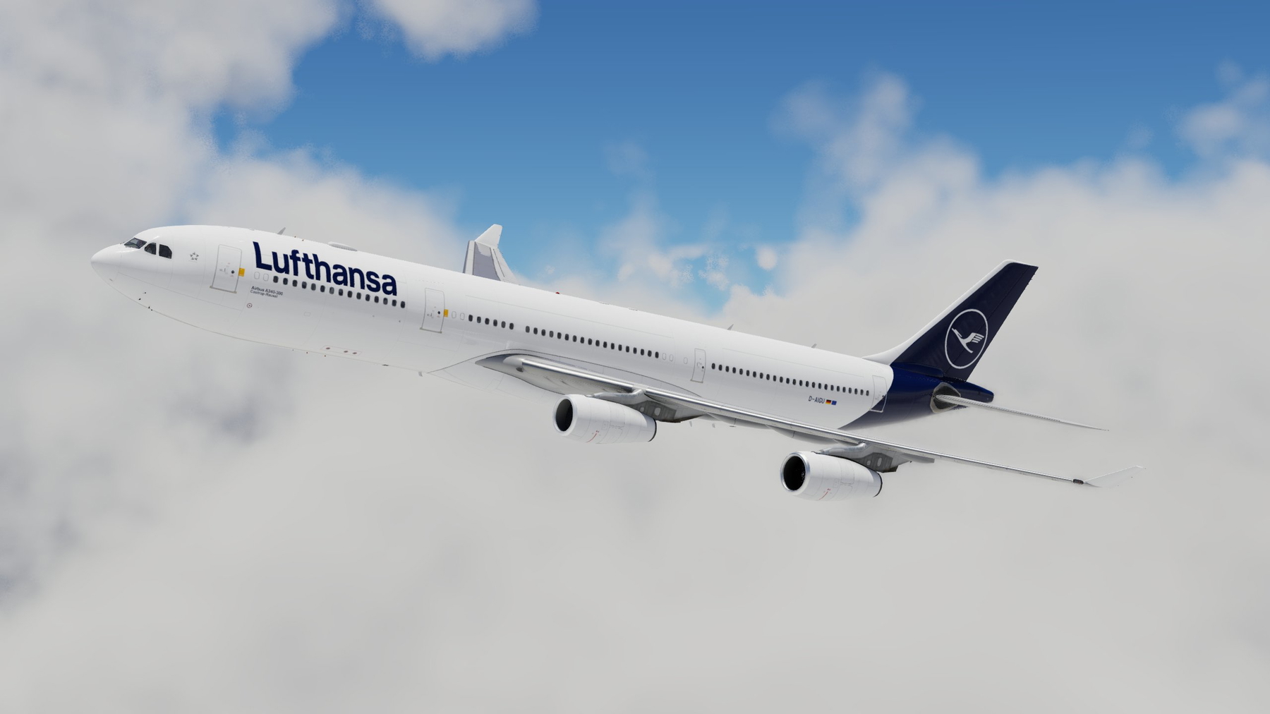 8K] Lufthansa New Livery for X-Works A340-300 » X-Plane 12