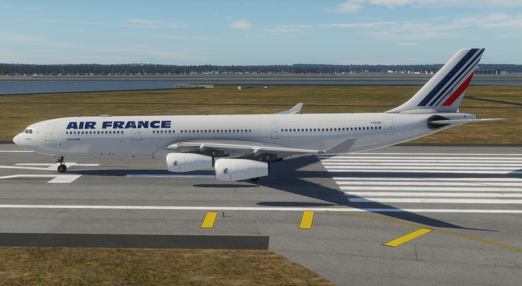 Air France A340-313 F-GLZR X-Works A340-300 - White and Black