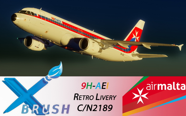 Air Malta Retro Livery 9H-AEI for ToLiss A320