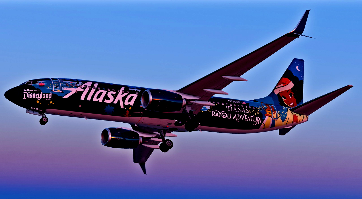 N596as Alaska - N596AS (Tiana's Bayou Adventure) Special Livery (zibo coming ...