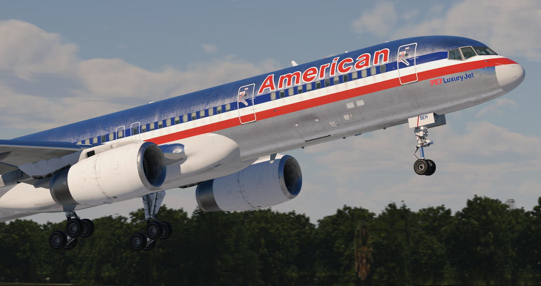 American Airlines "Bare Metal" B757-223 (FlightFactor) » X-Plane 12