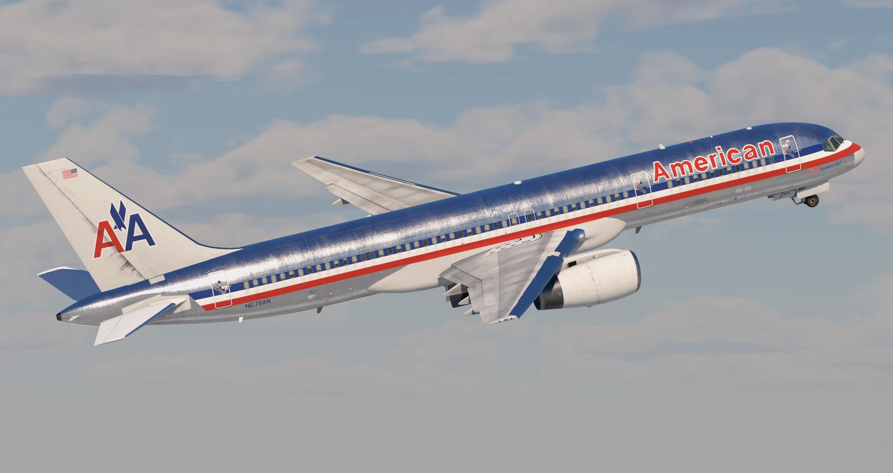 American Airlines "Bare Metal" B757-223 (FlightFactor) » X-Plane 12