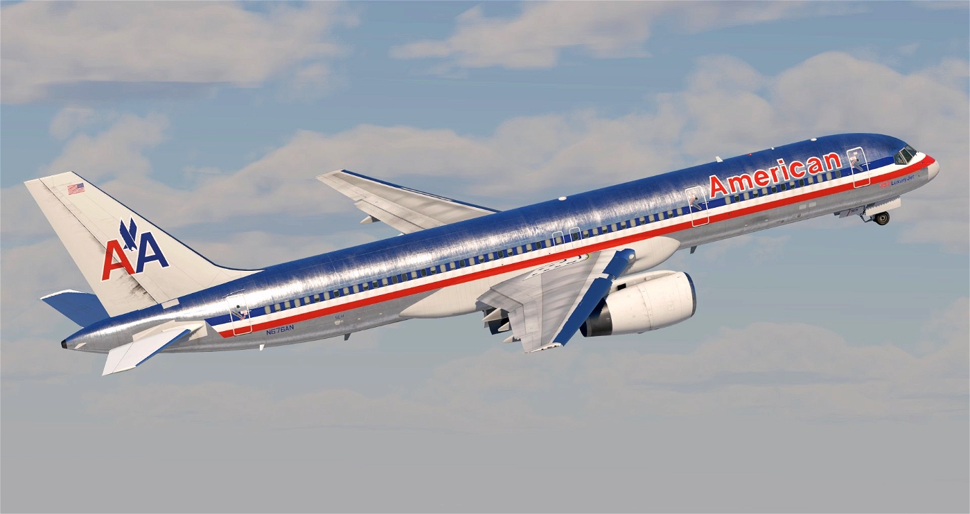 American Airlines Bare Metal B757 223 Flightfactor X Plane 12