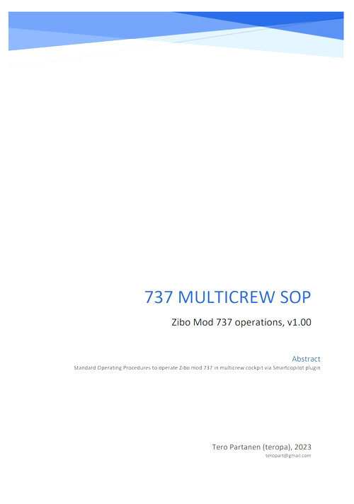 Boeing 737800 Multicrew Standard Operating Procedures » XPlane 12