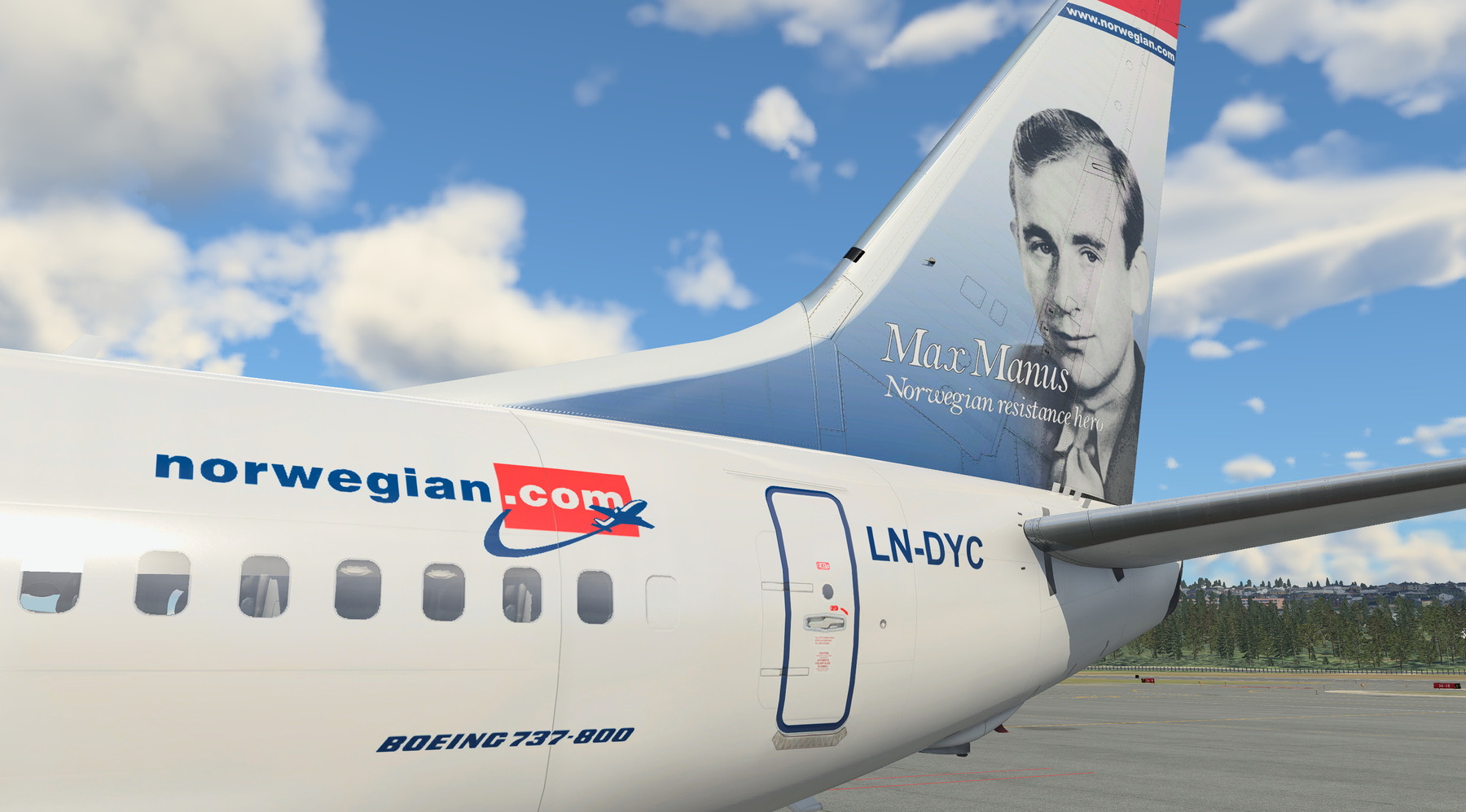Default 737 800 Norwegian Max Manus LN-DYC - X-Plane.to