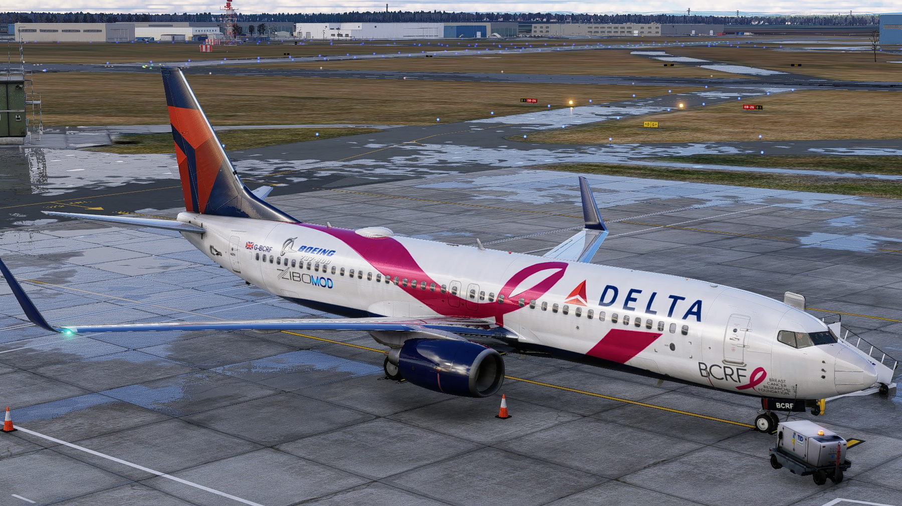 Delta Airlines Breast Cancer Research G-BCRF livery for the B737