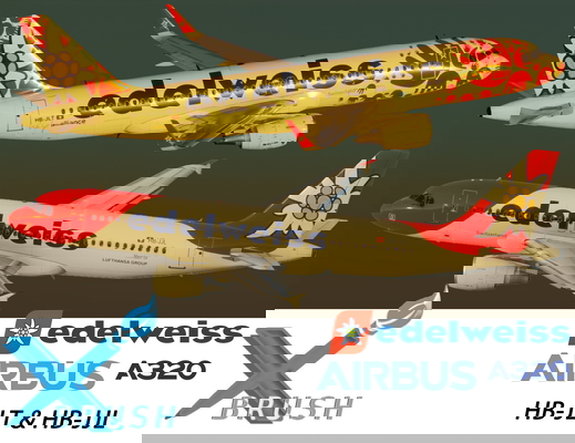 Edelweiss HB-JLT + HB-JJL Pack for Toliss A320Neo
