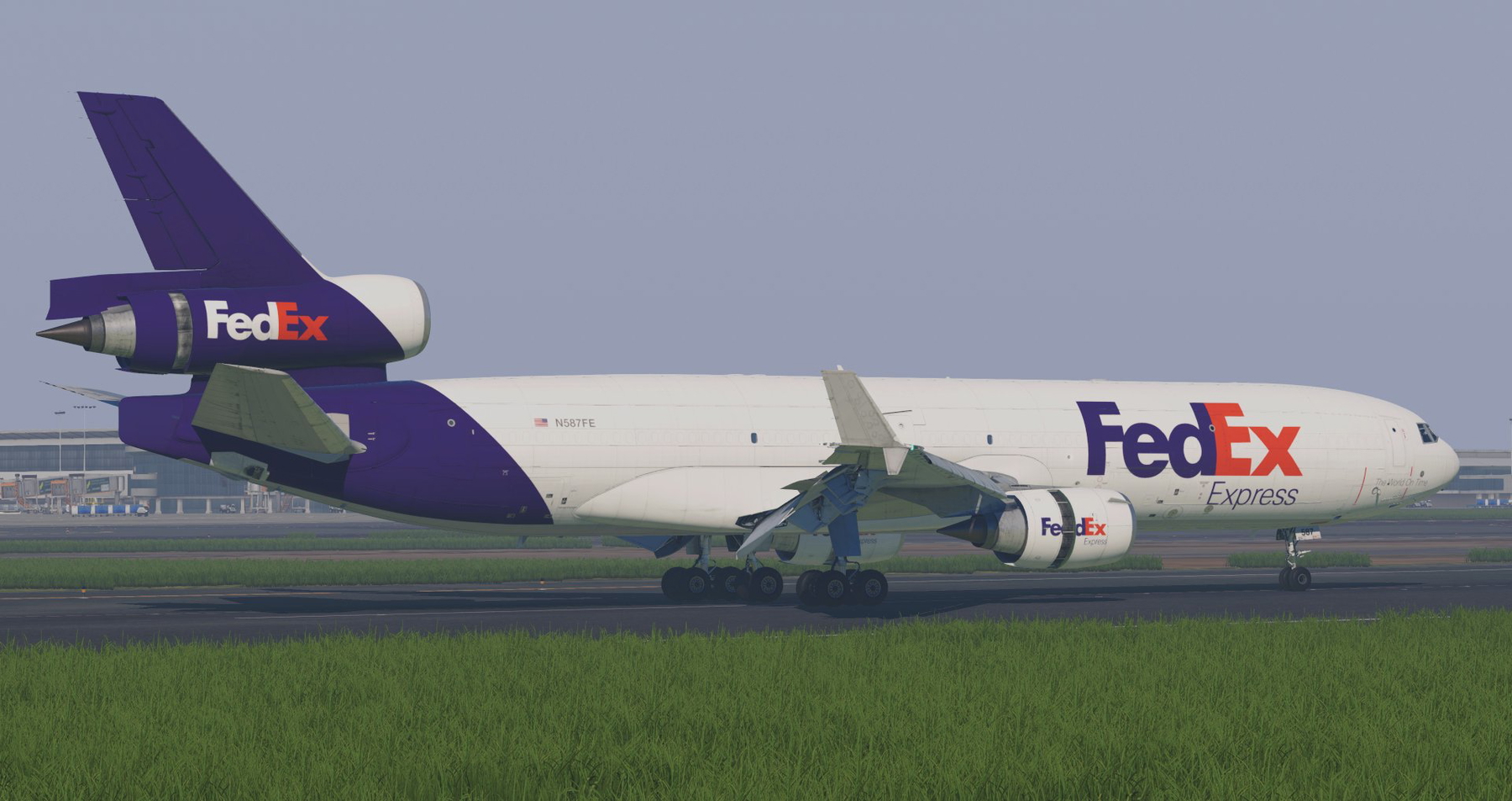 航空機・ヘリコプター FedEx Express MD-11 Panda Fedex Panda Express MD-11F N585FE for Microsoft Flight