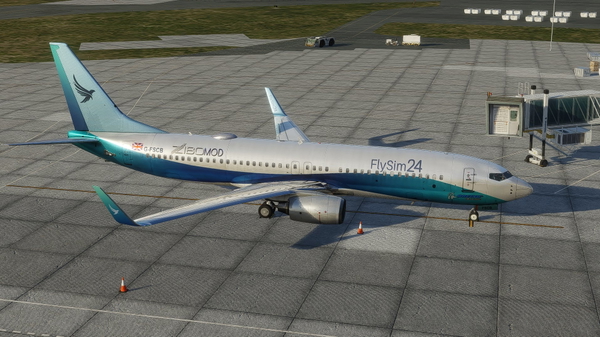 FlySim24 Cobalt Titanium livery G-FSCB for B737-800 ZiboMod
