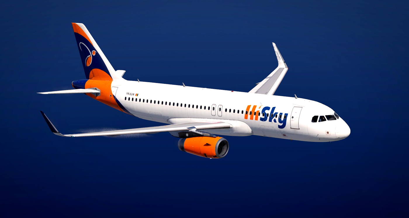 HiSky livery for Toliss A320 » X-Plane 12
