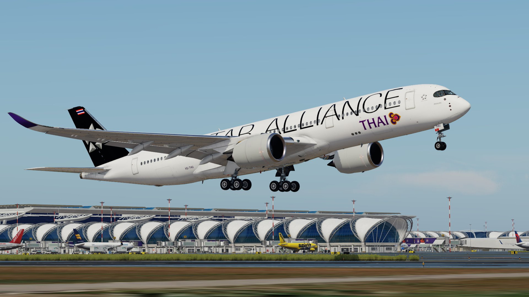 HS-THU l Thai Airways STAR ALLIANCE l A350-900 - X-Plane.to