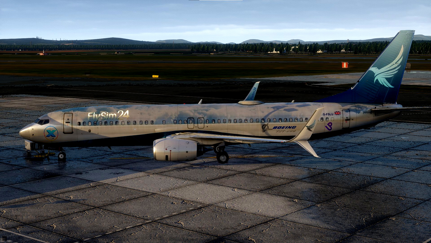 LevelUp-U1 SkyNet livery G-FSLU by FlySim24 for the B737-800NG LevelUP ...