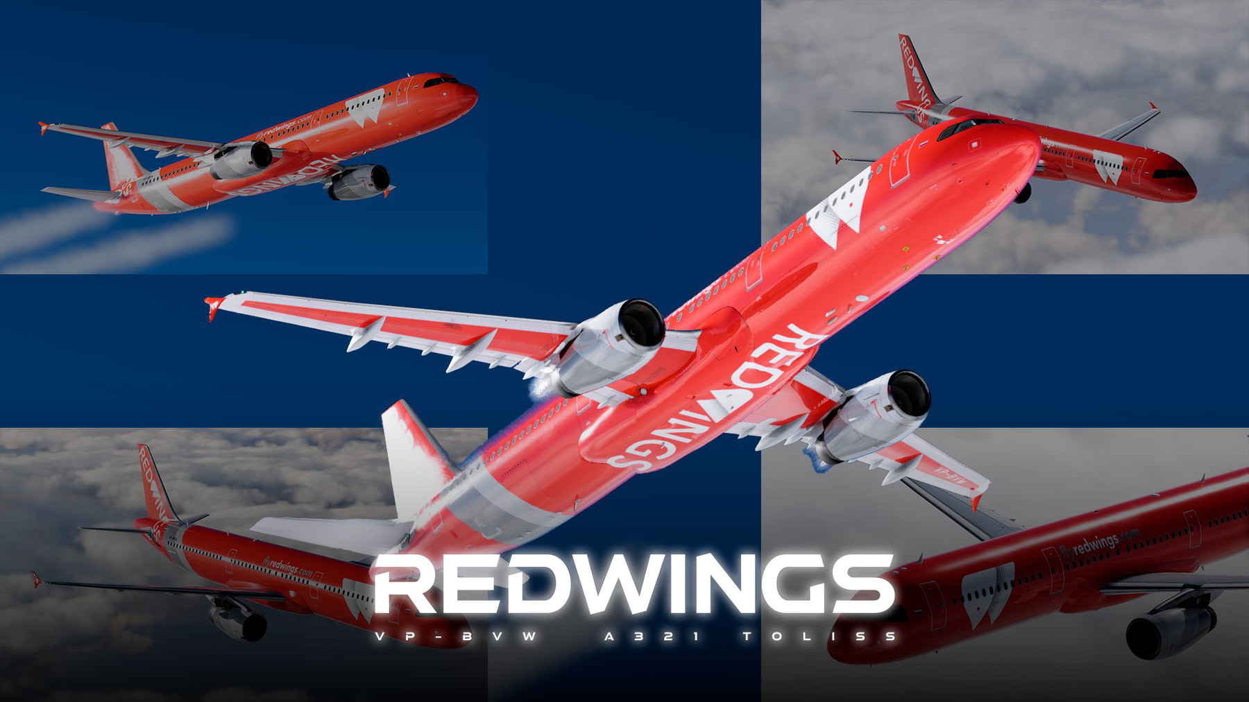 ⚡REDWINGS VP-BVW 8K A321 - X-Plane.to