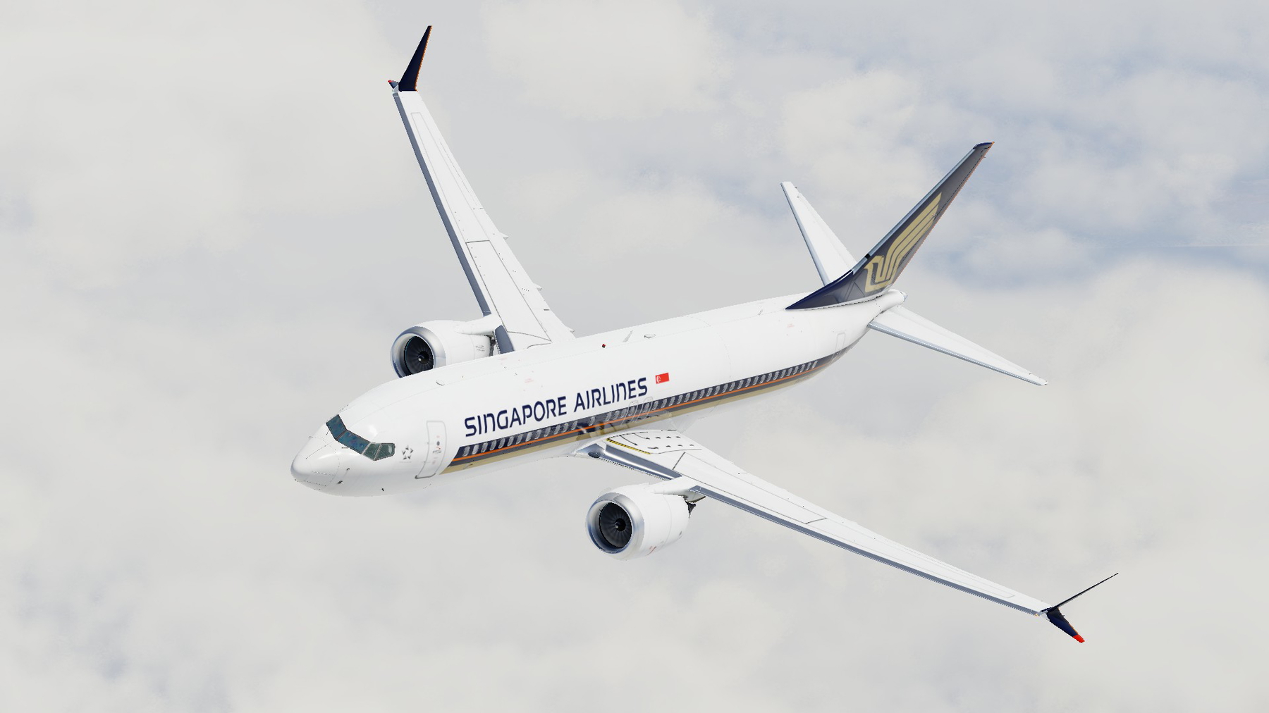 ⚡SINGAPORE AIRLINES / 9V-MBO/ MAX DESIGN 737 - X-Plane.to