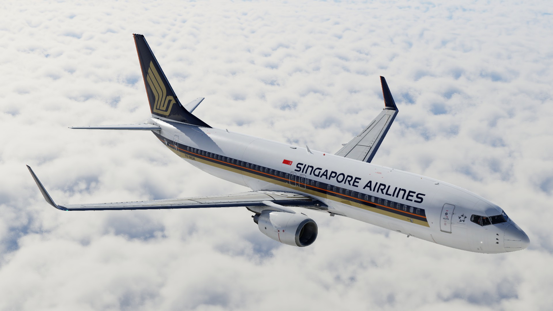 ⚡SINGAPORE AIRLINES / 9V-MGK / ZIBO 737-800 - X-Plane.to