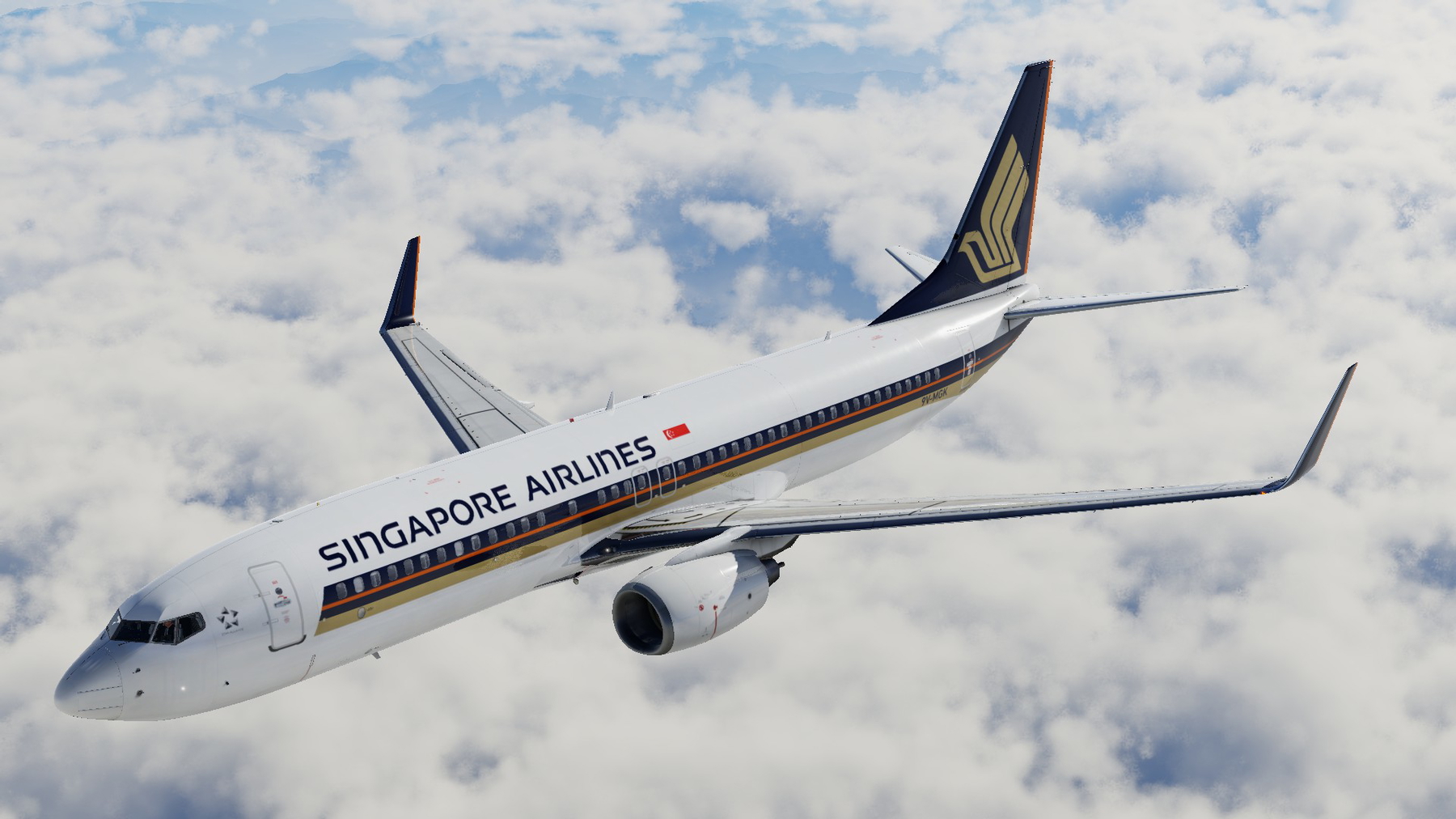 ⚡SINGAPORE AIRLINES / 9V-MGK / ZIBO 737-800 - X-Plane.to