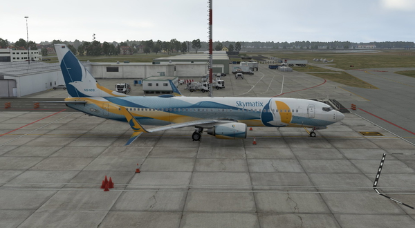 Skymatix - Bravo737 (White) livery for the Zibo Mod