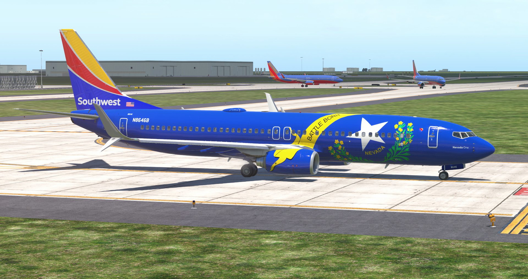 Southwest - Nevada One | 737-800 (Zibo + LevelUP) » X-Plane 12