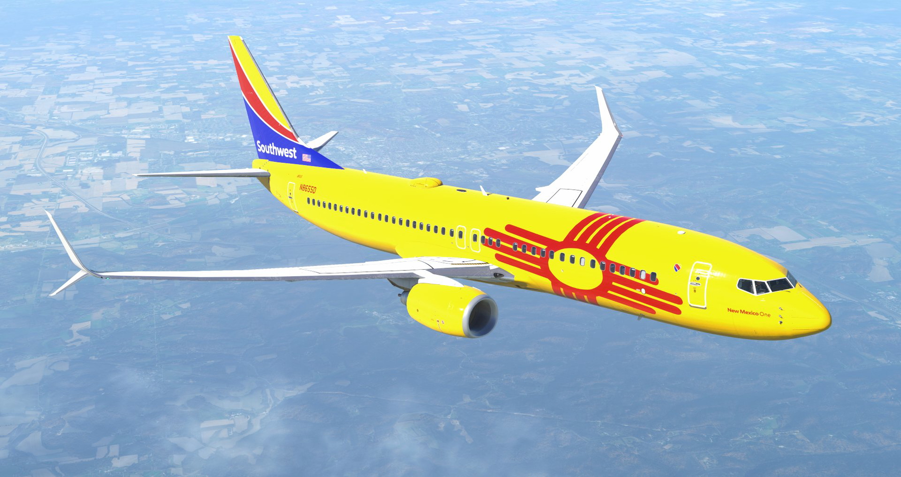 Southwest New Mexico One 737 800 Zibo LevelUP X Plane 12