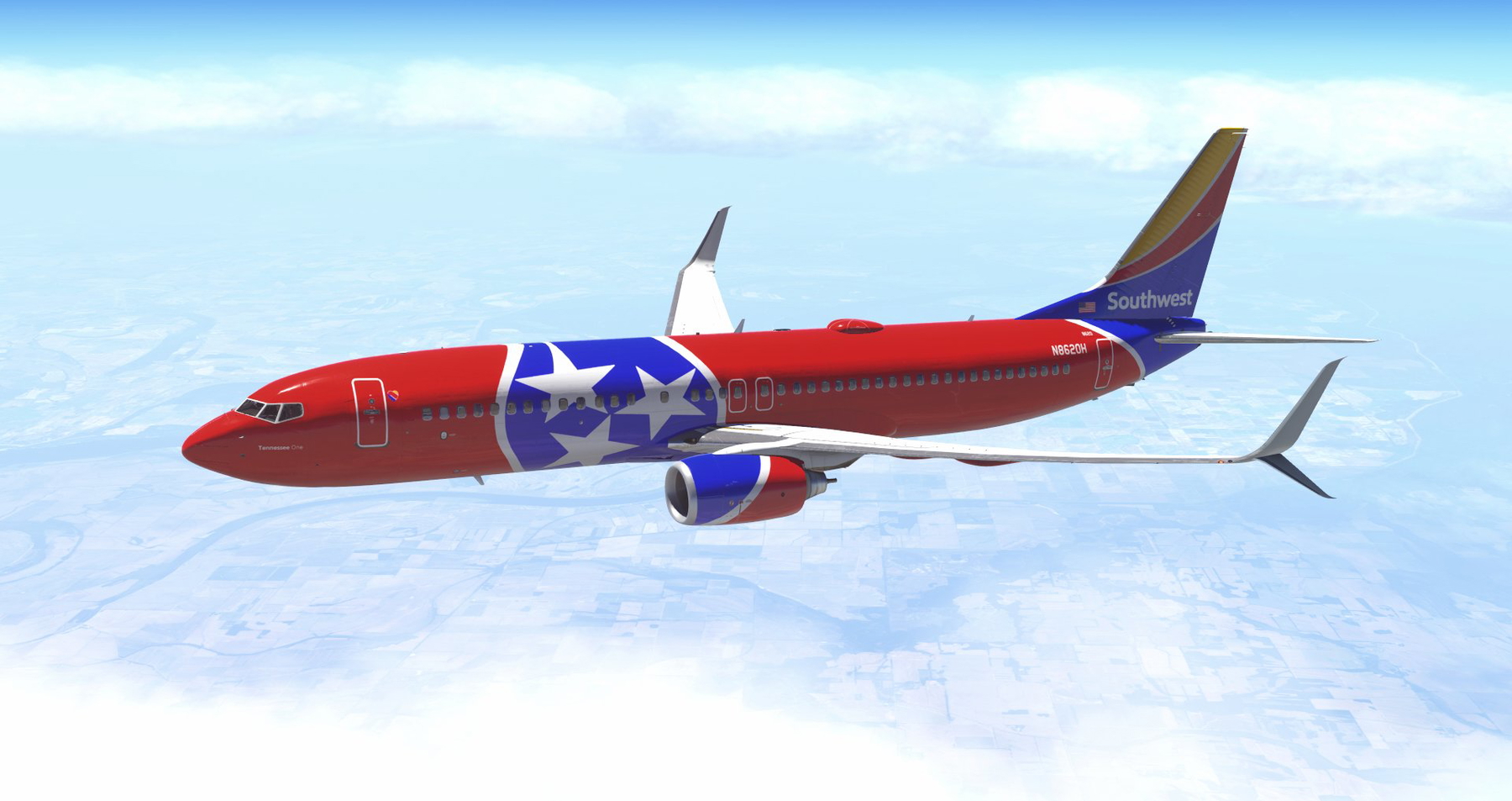 Southwest - Tennessee One | 737-800 (Zibo + LevelUP) - X-Plane.to