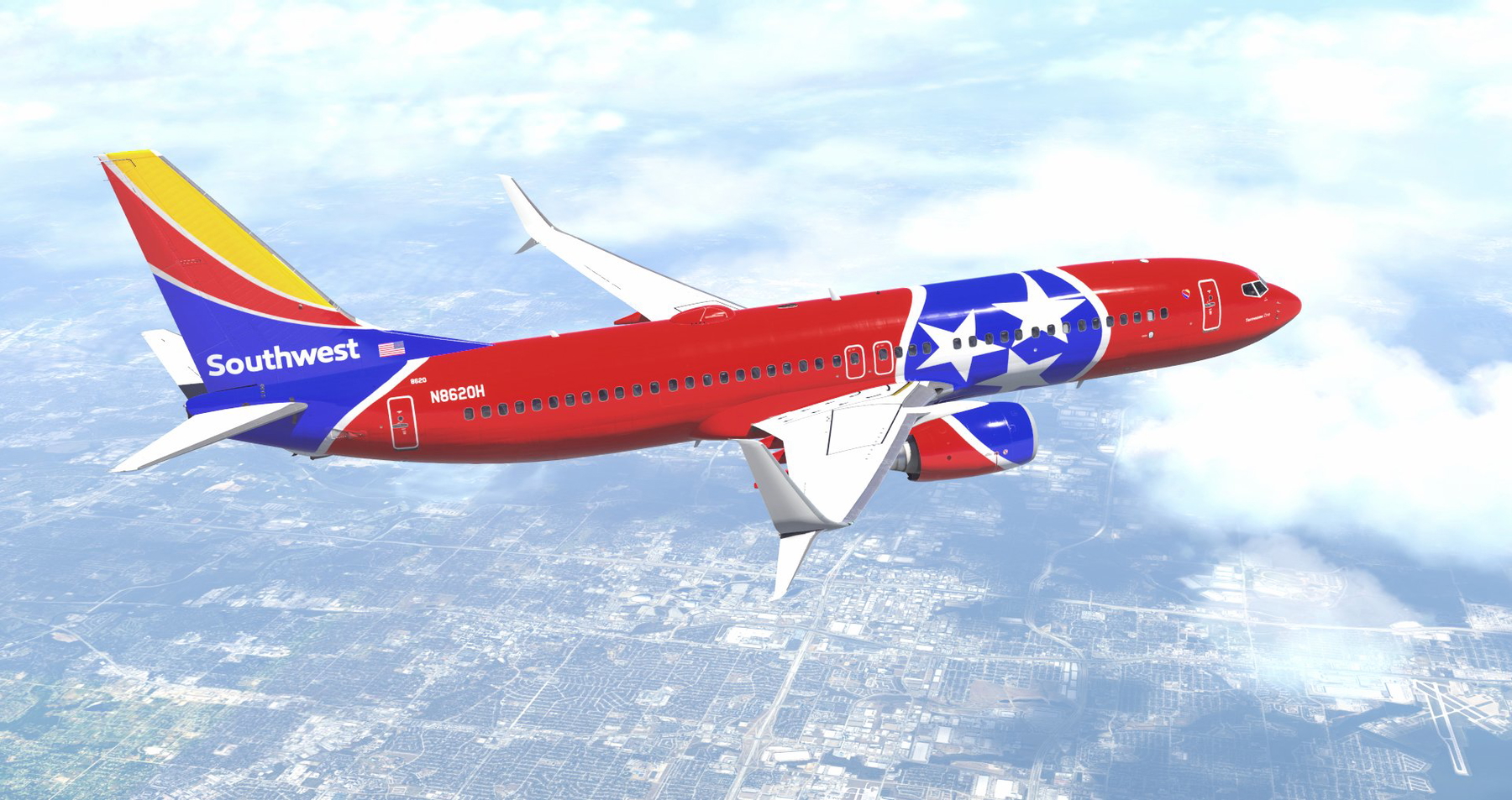 Southwest - Tennessee One | 737-800 (Zibo + LevelUP) » X-Plane 12