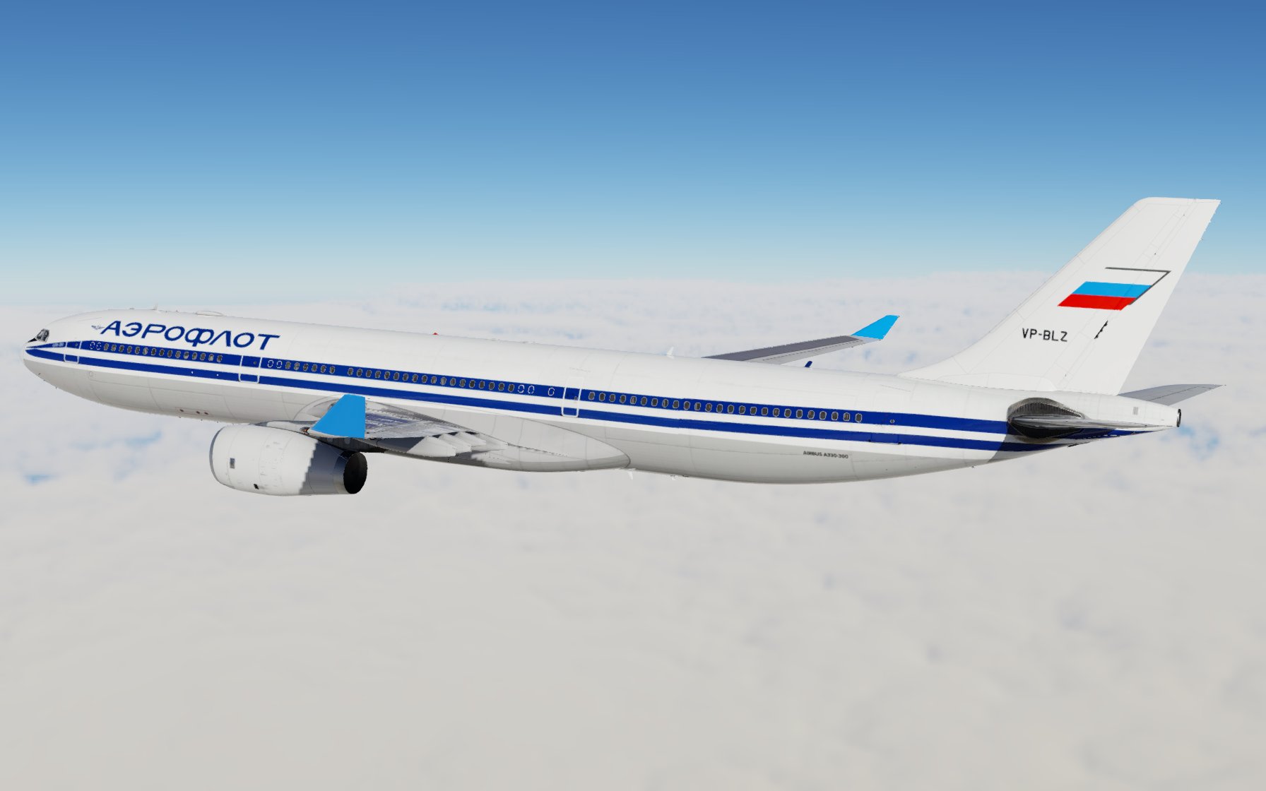Soviet Aeroflot Livery for Default A330-300 and X-Works A330