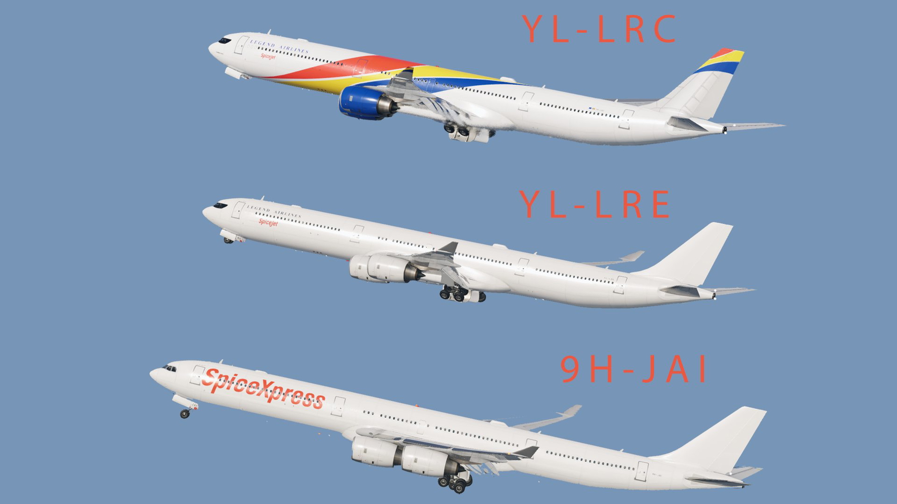 Spicejet A340 wet lease pack - X-Plane.to