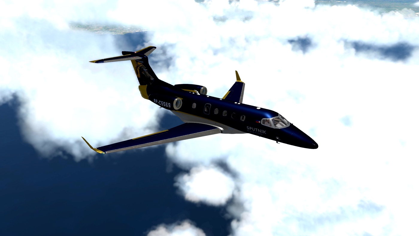 Sputnik Aviation Embraer Phenom 300 90k livery » X-Plane 12