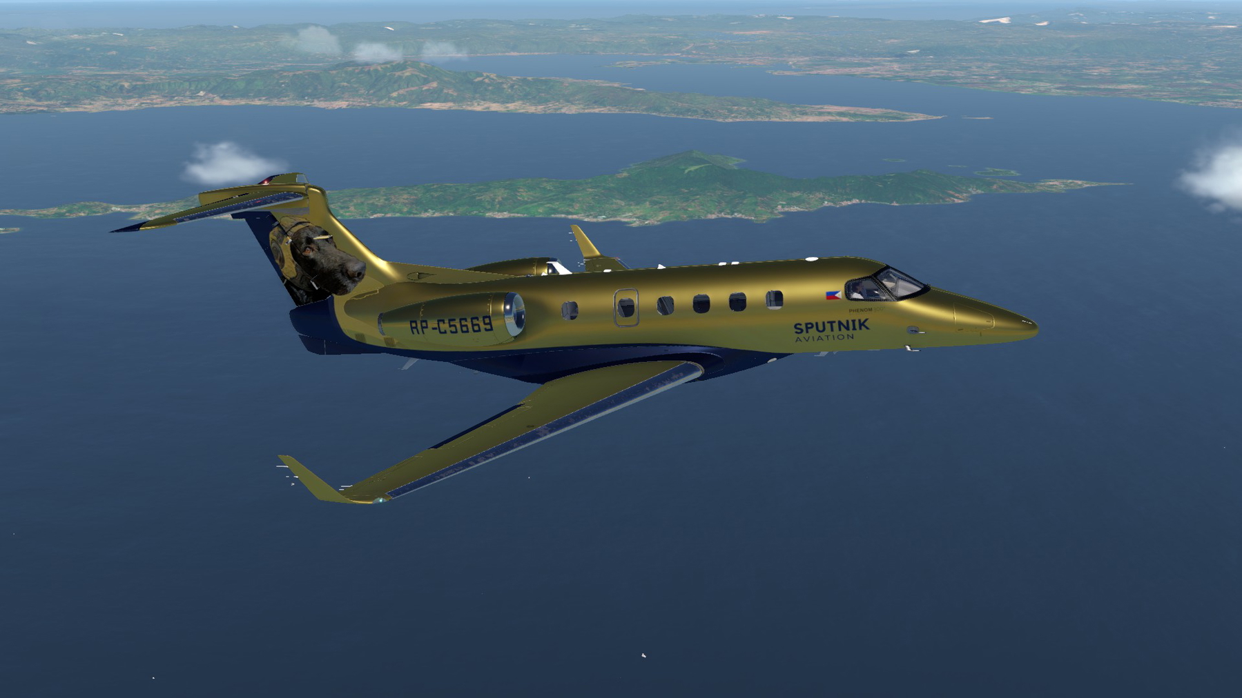 Sputnik Aviation Embraer Phenom 300 90k livery - X-Plane.to
