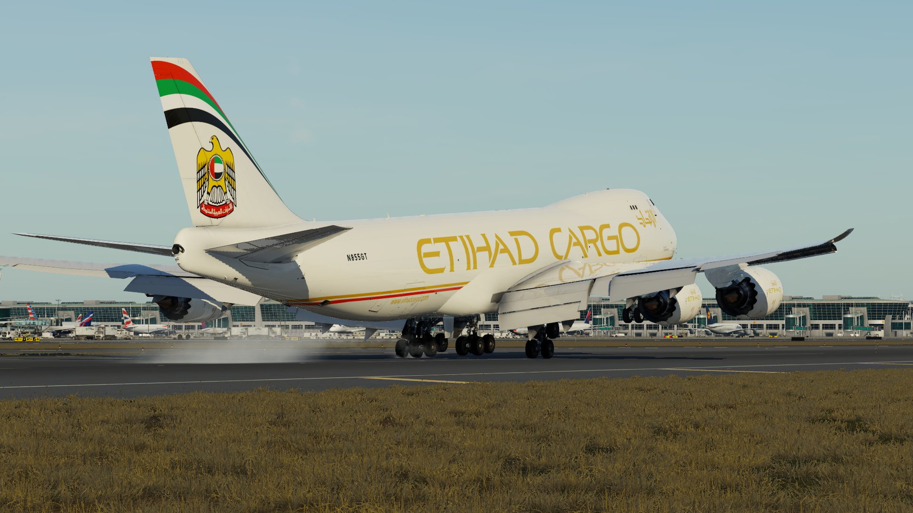 エティハド航空貨物機　B747-8F エティハド航空貨物機 B747-8F - メルカリ