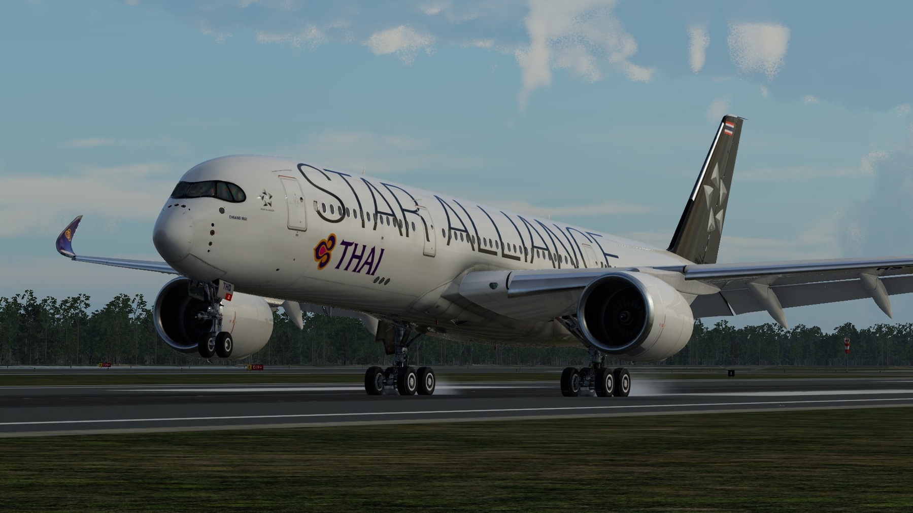 HS-THQ l Thai Airways STAR ALLIANCE l A350-900 - X-Plane.to