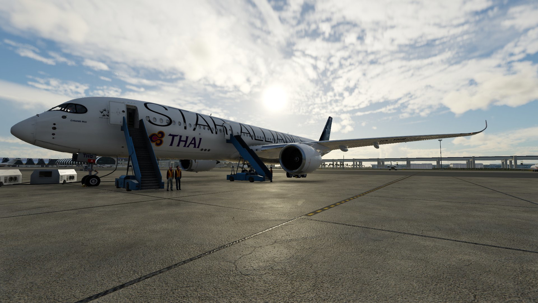 HS-THQ l Thai Airways STAR ALLIANCE l A350-900 - X-Plane.to