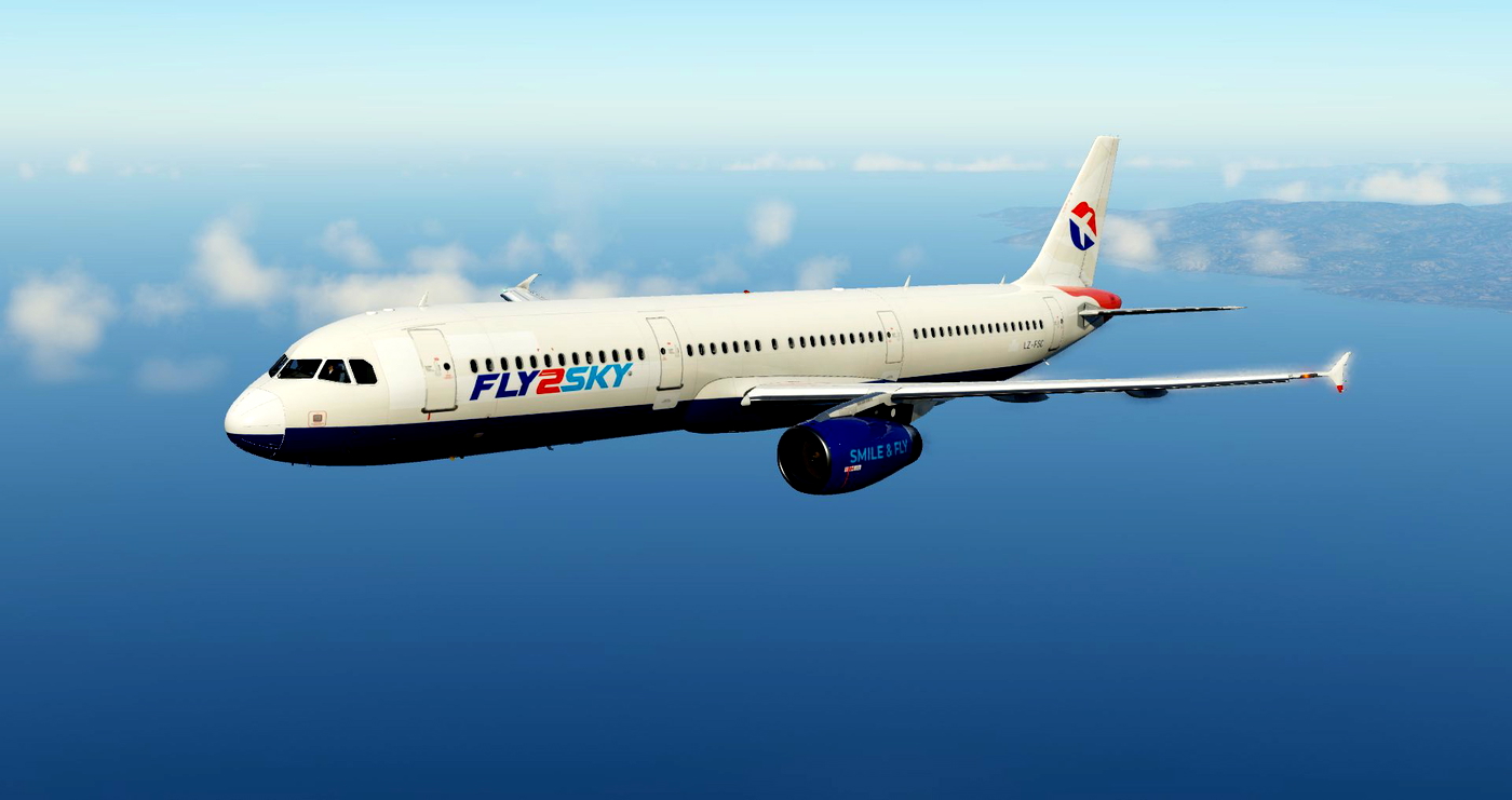 Toliss A321 Livery Fly2Sky LZ-FSC » X-Plane 12