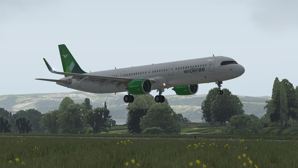 Toliss A321neo fictional Widerøe livery