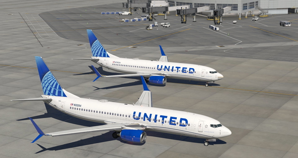 United Airlines "Evo-Blue" N33264, N76529 B737-824 (Zibo)