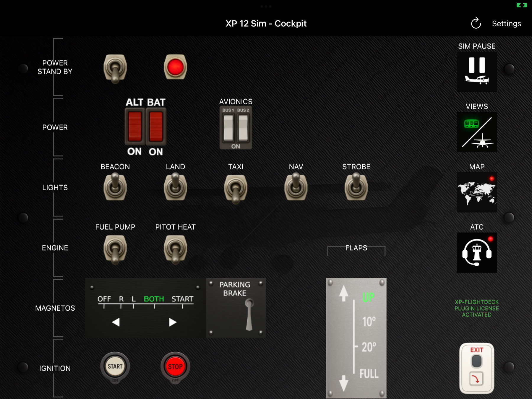 XP-FlightDeck - Touch Portal plugin - control your aircraft/sim by