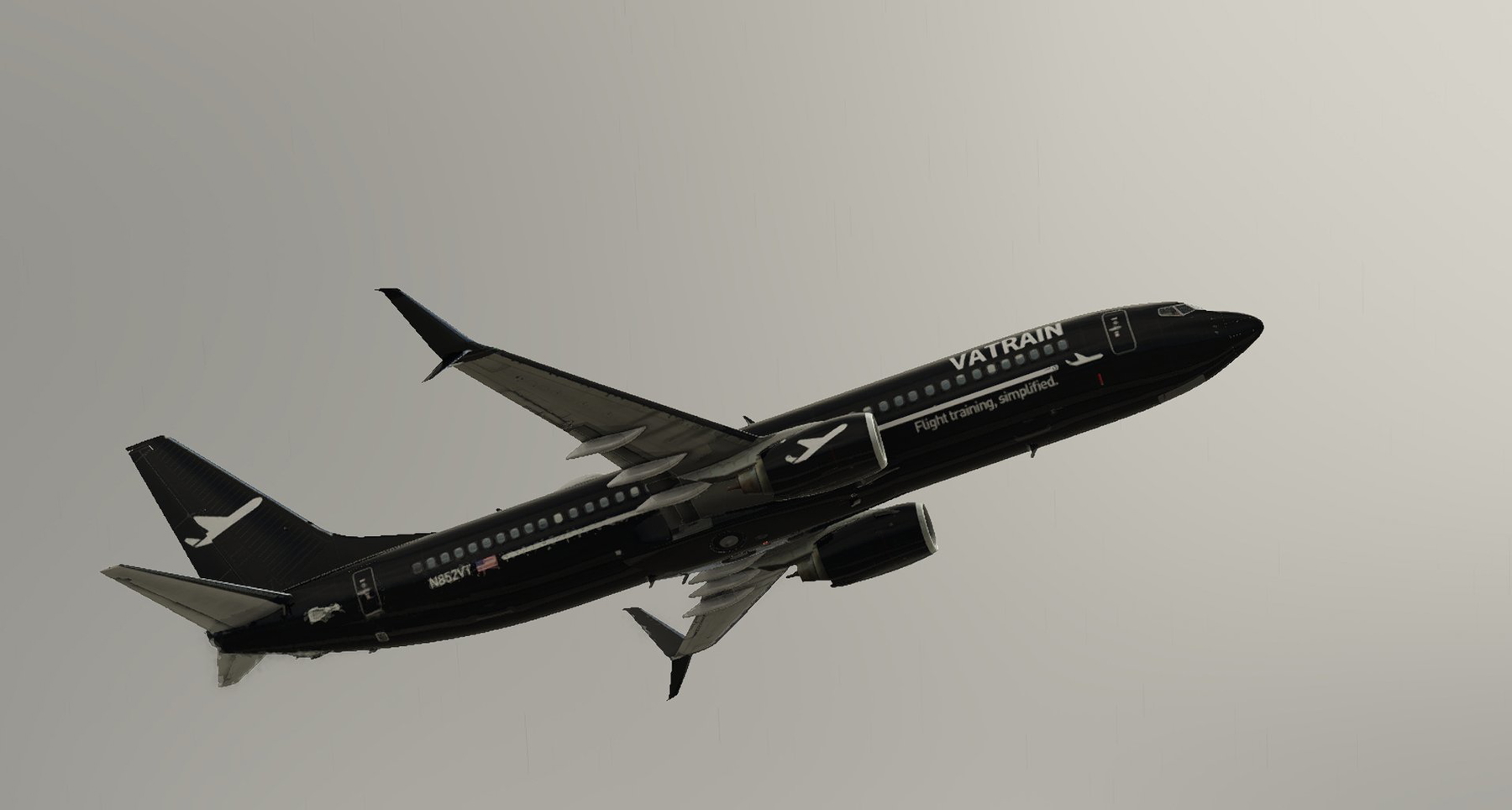 Zibo 737 - VATRAIN N852VT (All Blacks Livery) - X-Plane.to