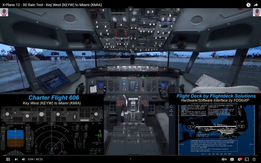 Zibo Mod Full Flight Deck 3D Rain Effect